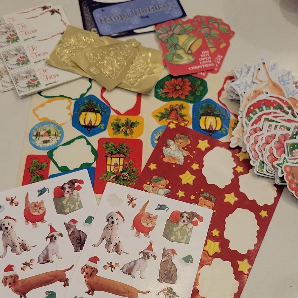 Christmas Gift Tag Sticker Bundle - Picture 1 of 6
